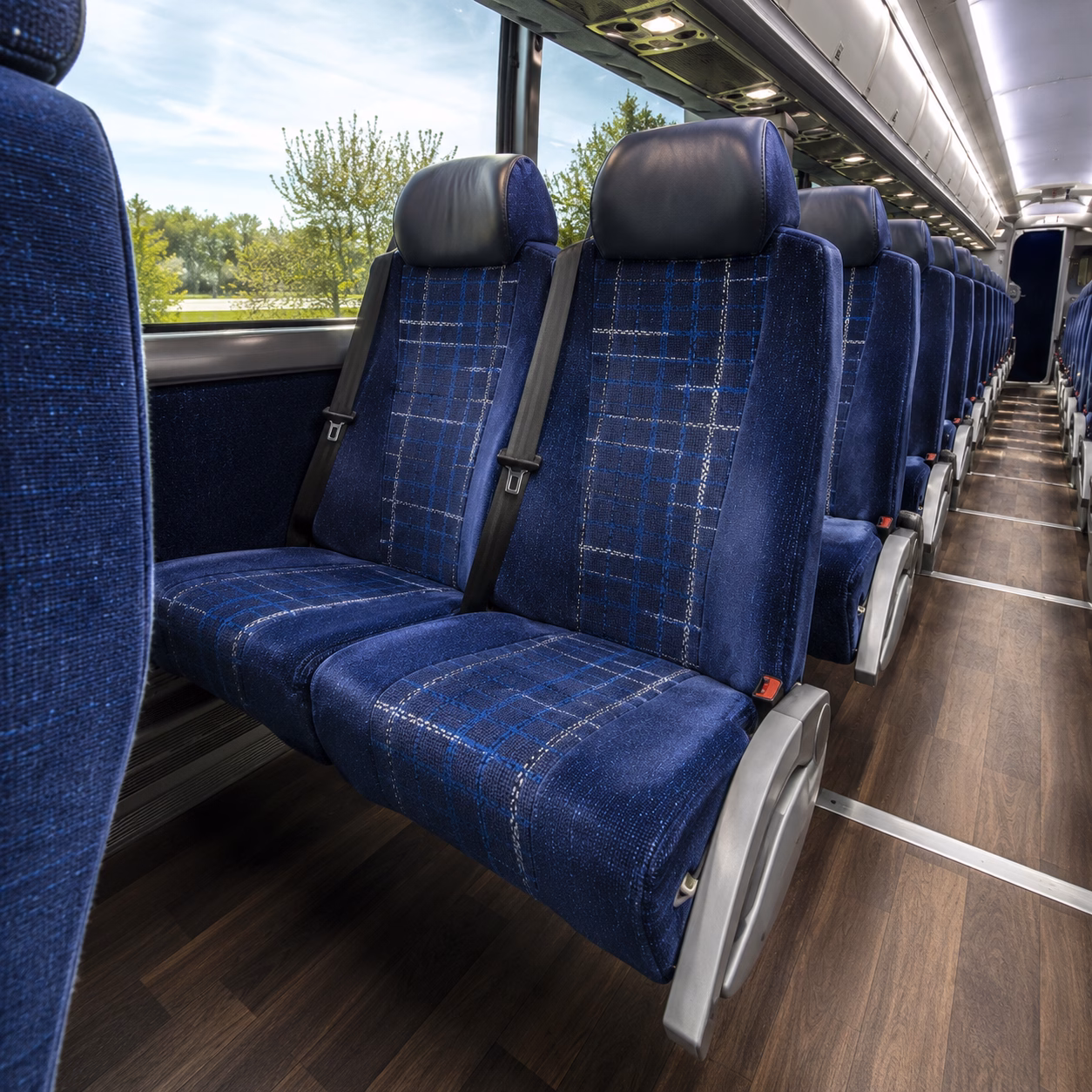 alexandria charter bus services interior
